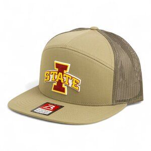 Iowa State Cyclones 3D Snapback Seven-Panel Trucker Hat- Pale Loden